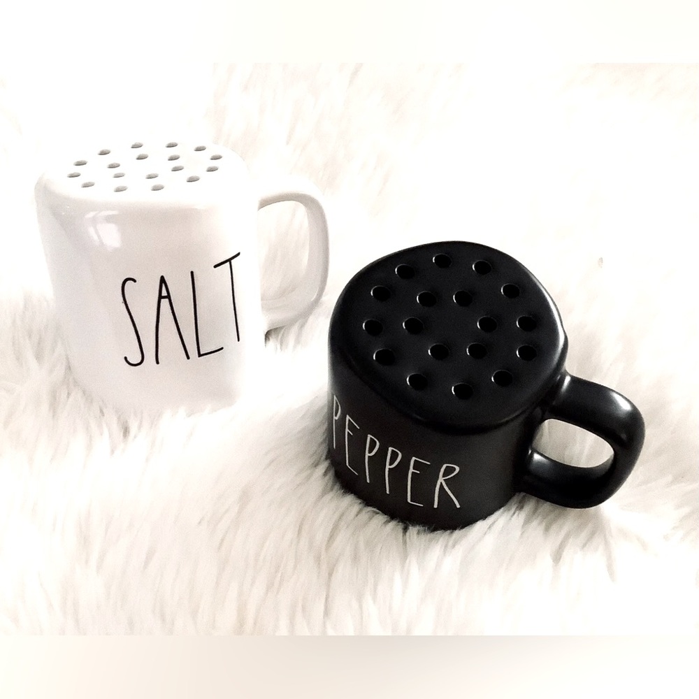 RAE DUNN MAGENTA CERAMIC SALT & PEPPER SET